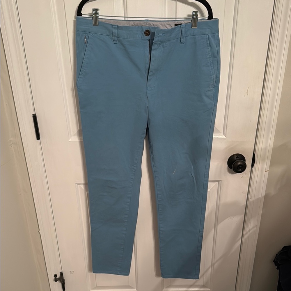 Bonobos Blue Chinos Cotton Blend Straight Leg